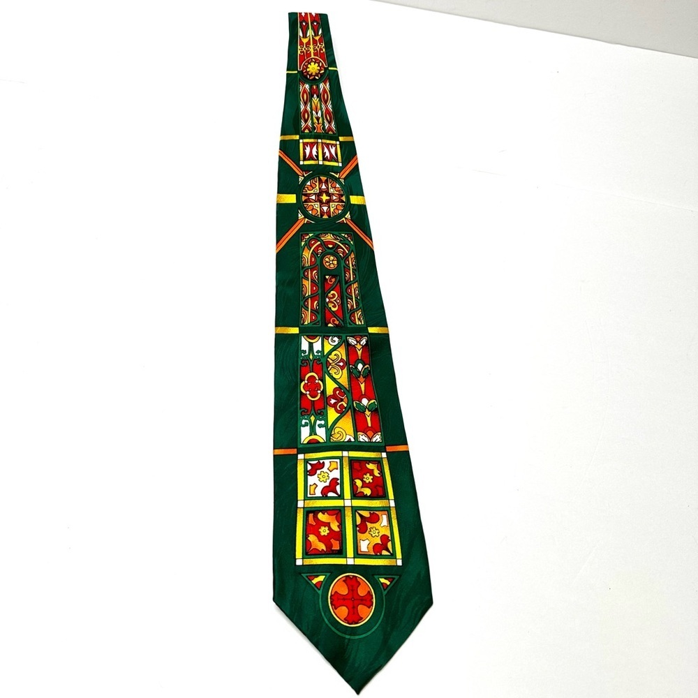 Tie Rush Limbaugh No Boundaries Collection - Mens 100% Silk Necktie Green Yellow
